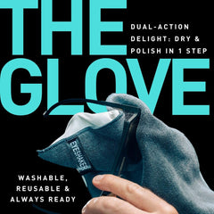 Close-up of the microfiber cleaning cloth included with Eyeshaker Set.