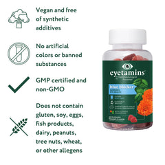 Gummies supporting sleep quality and reduced eye strain