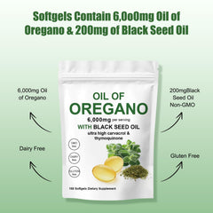 Eyowea 2-in-1 oregano and black seed oil capsules with 200 mg black seed oil