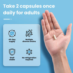 Vegan, gelatin-free capsules for daily probiotic use