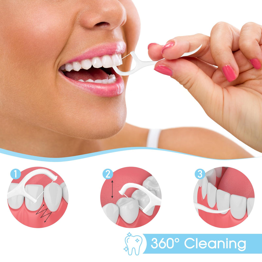 Durable shred-resistant floss on floss pick