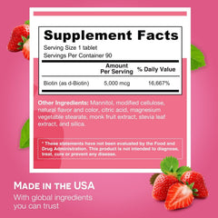 Biotin 5000 mcg dissolves on tongue without water