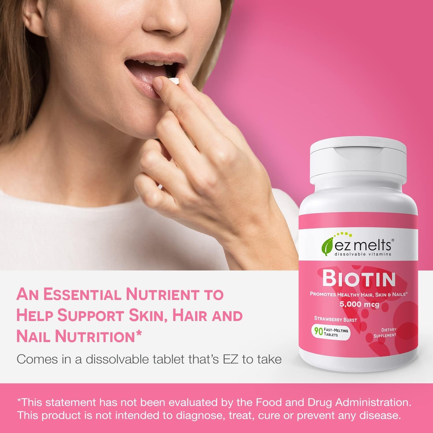 Vegan, non-GMO biotin ingredients label