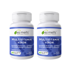 EZ Melts bottle with dissolving multivitamin for quick daily support