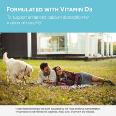 Nutrition panel highlighting calcium and magnesium ingredients