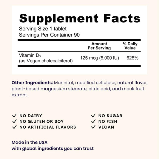 Dissolving Vitamin D3 tablet close-up