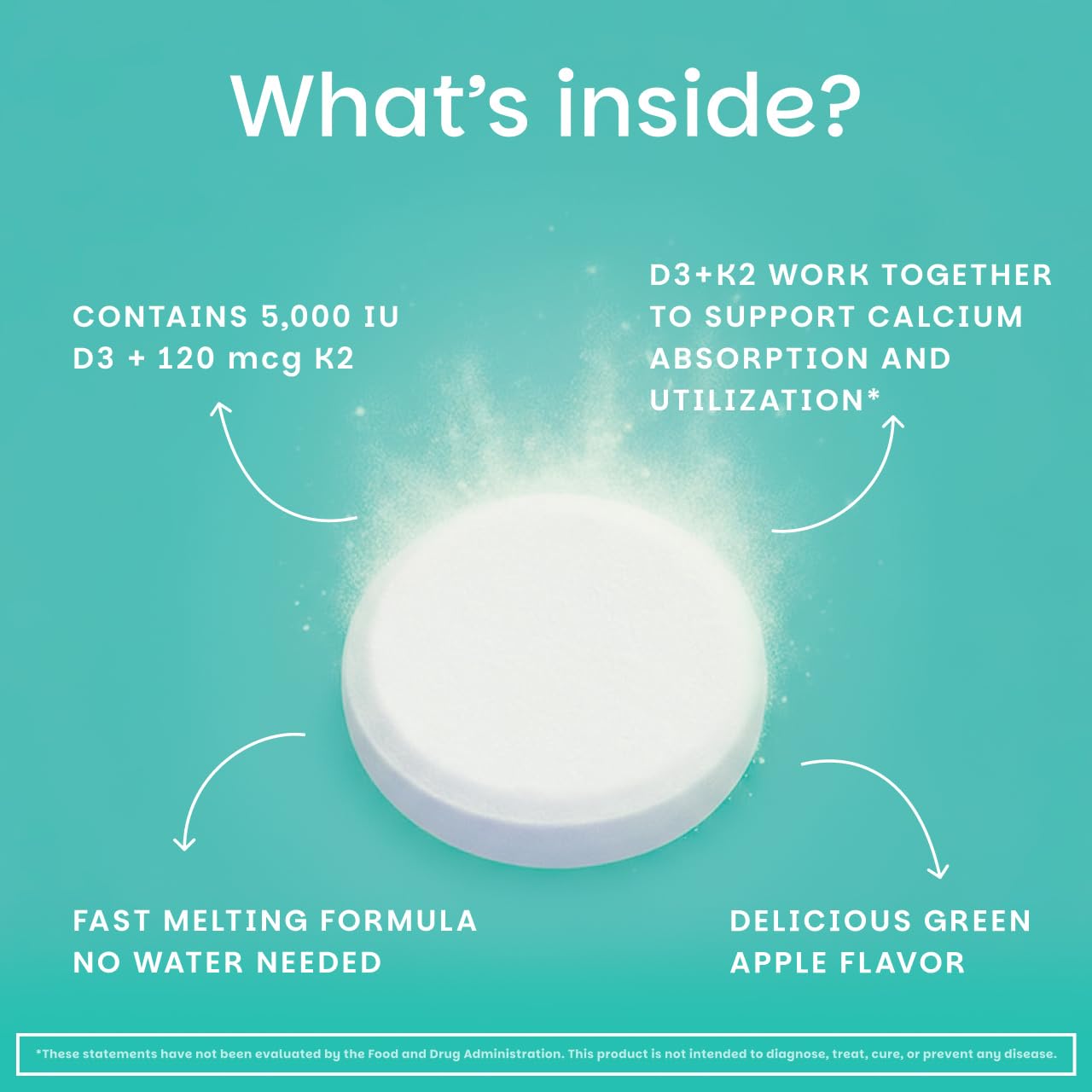 EZ Melts open jar with 90 tablets showing supply and portability benefit