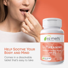 Bottle with box packaging for EZ Melts L-Theanine