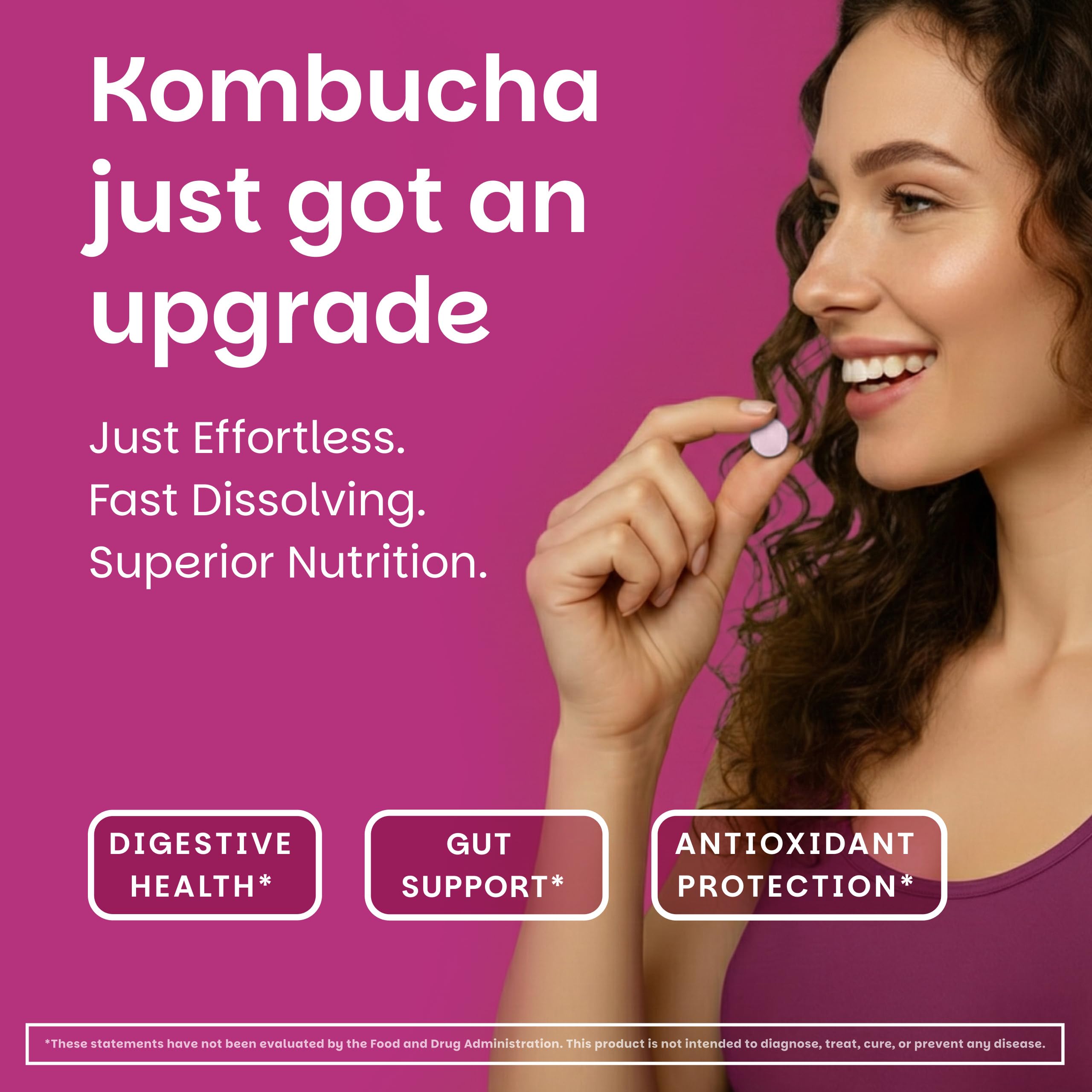 EZ Melts tablet dissolving on tongue for on-the-go use