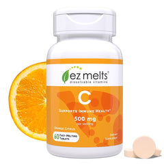 EZ Melts Vitamin C bottle with orange citrus flavor