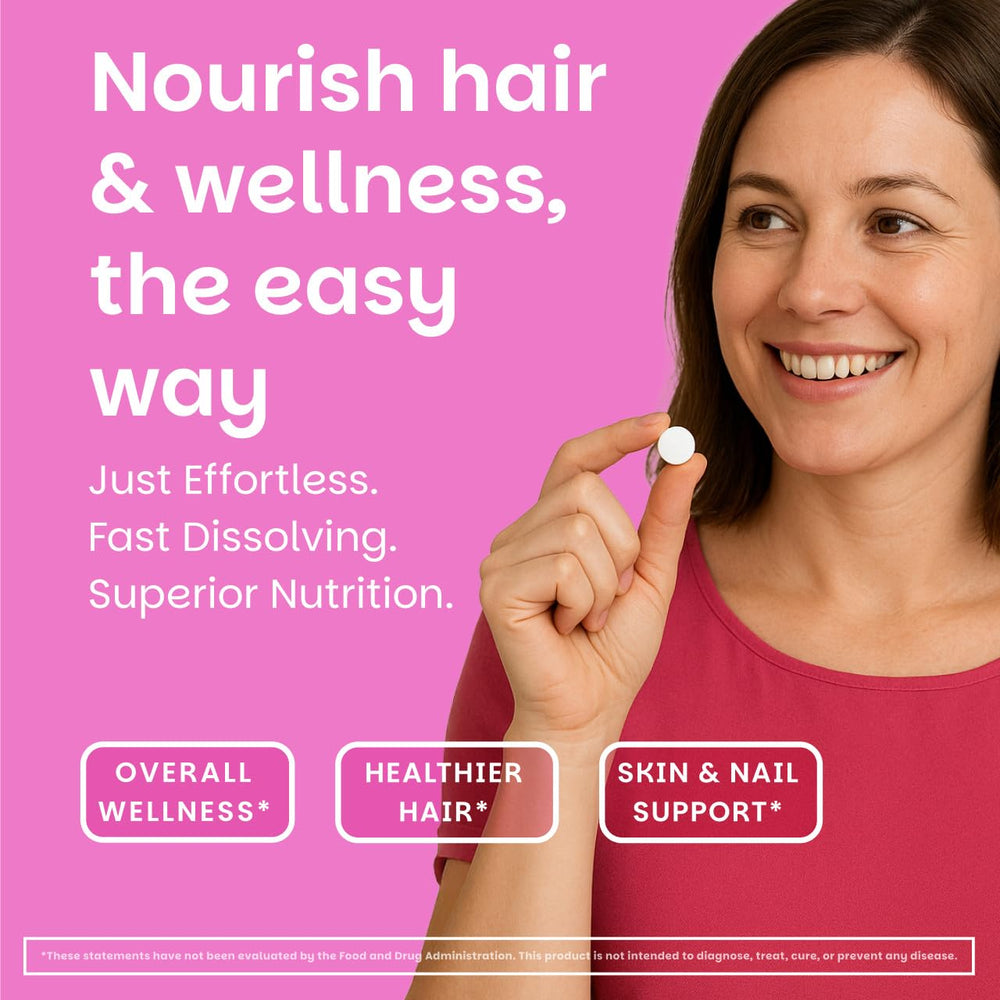 EZ Melts Women's Multi Growth label close-up highlighting iron-free formula for vegan wellness