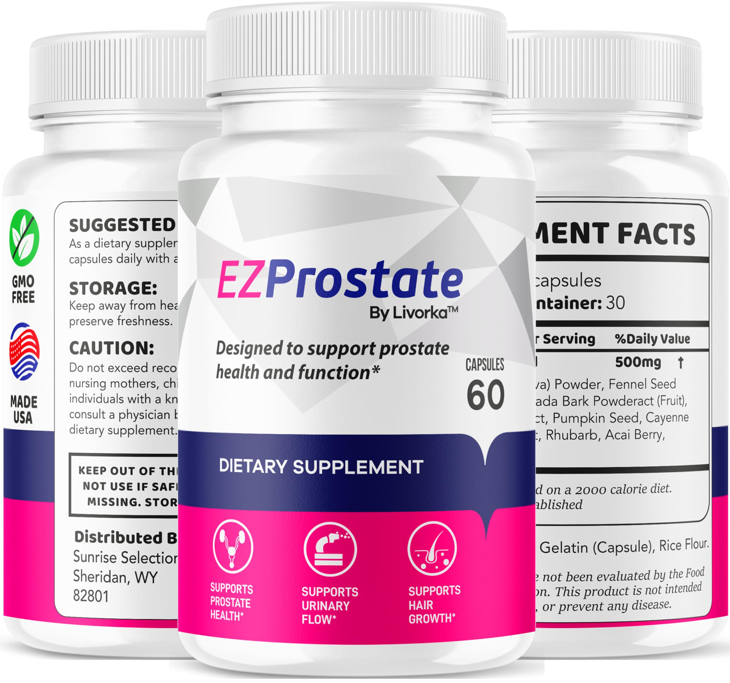 Two-month supply pack of EZ Prostate