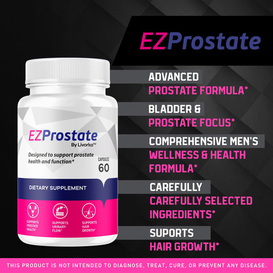 Capsules bottle with 120-count EZ Prostate label