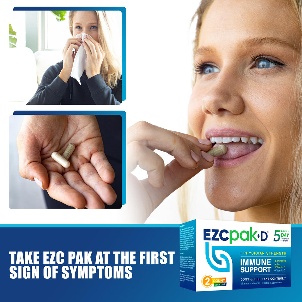EZC Pak travel-friendly immunity pack; ideal for busy trips.
