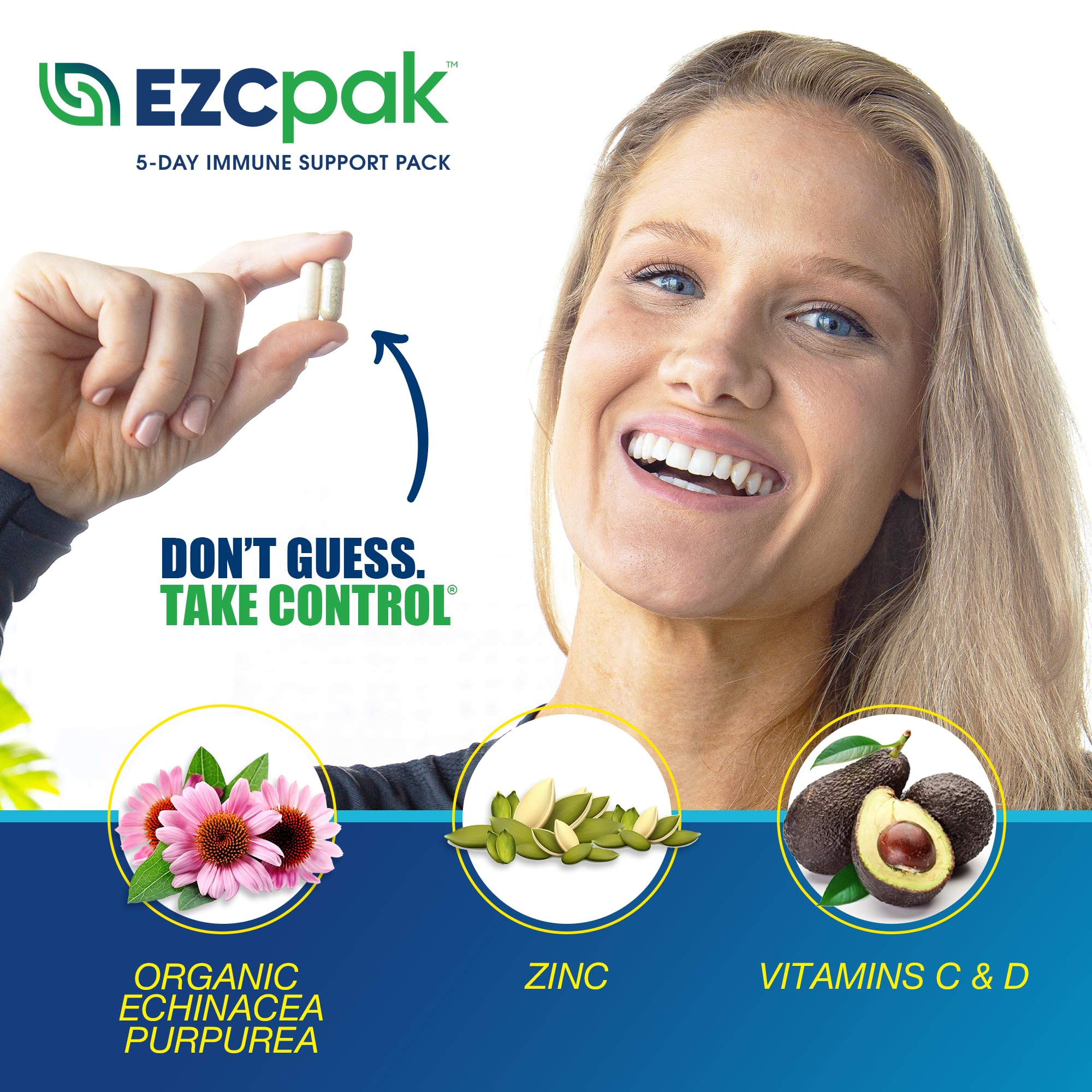 EZC Pak vegetarian, gluten-free, diabetic-safe label for dietary needs.