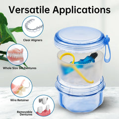 Detachable drain basket for quick drying of dentures