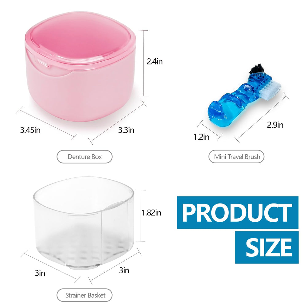 Detachable drain basket for quick drying in the denture case