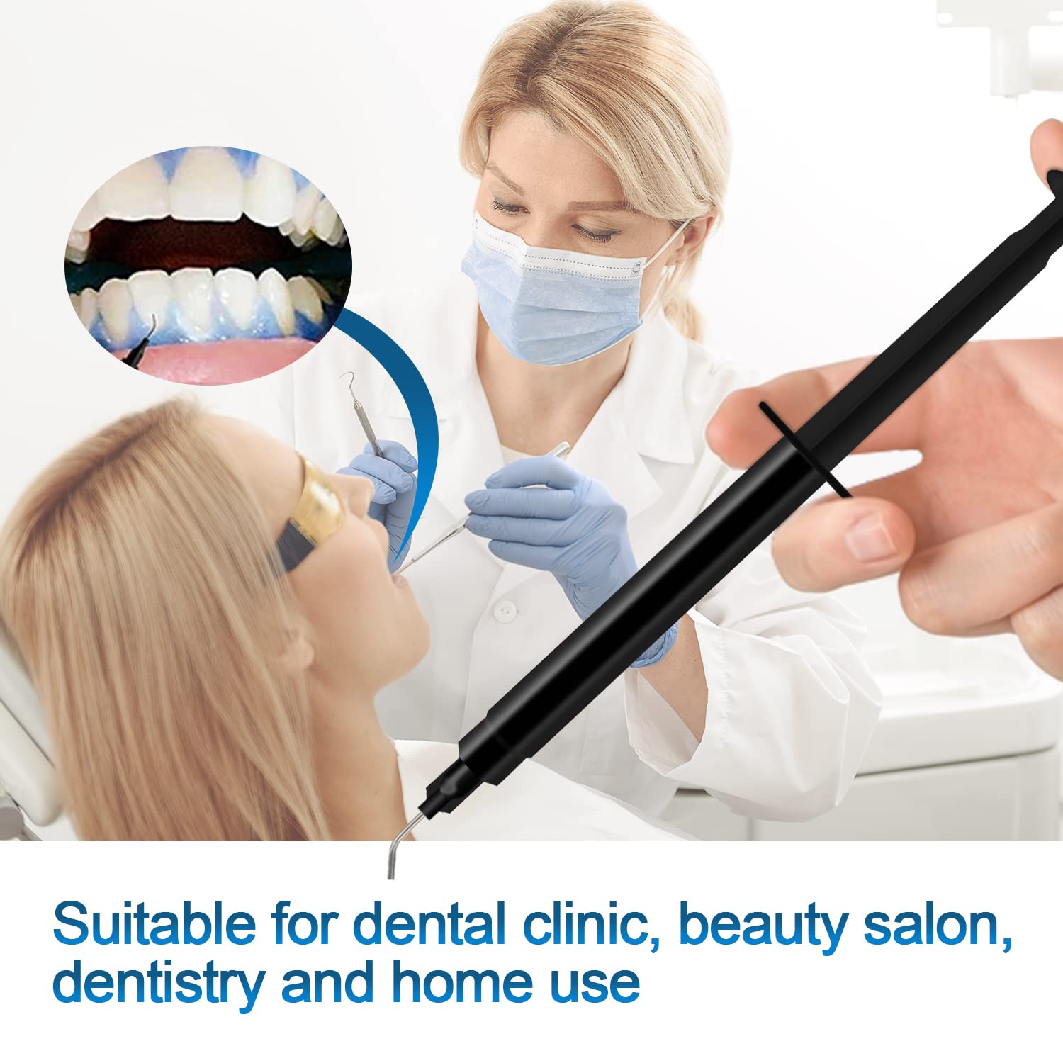 Gel being applied to gums to seal soft tissue