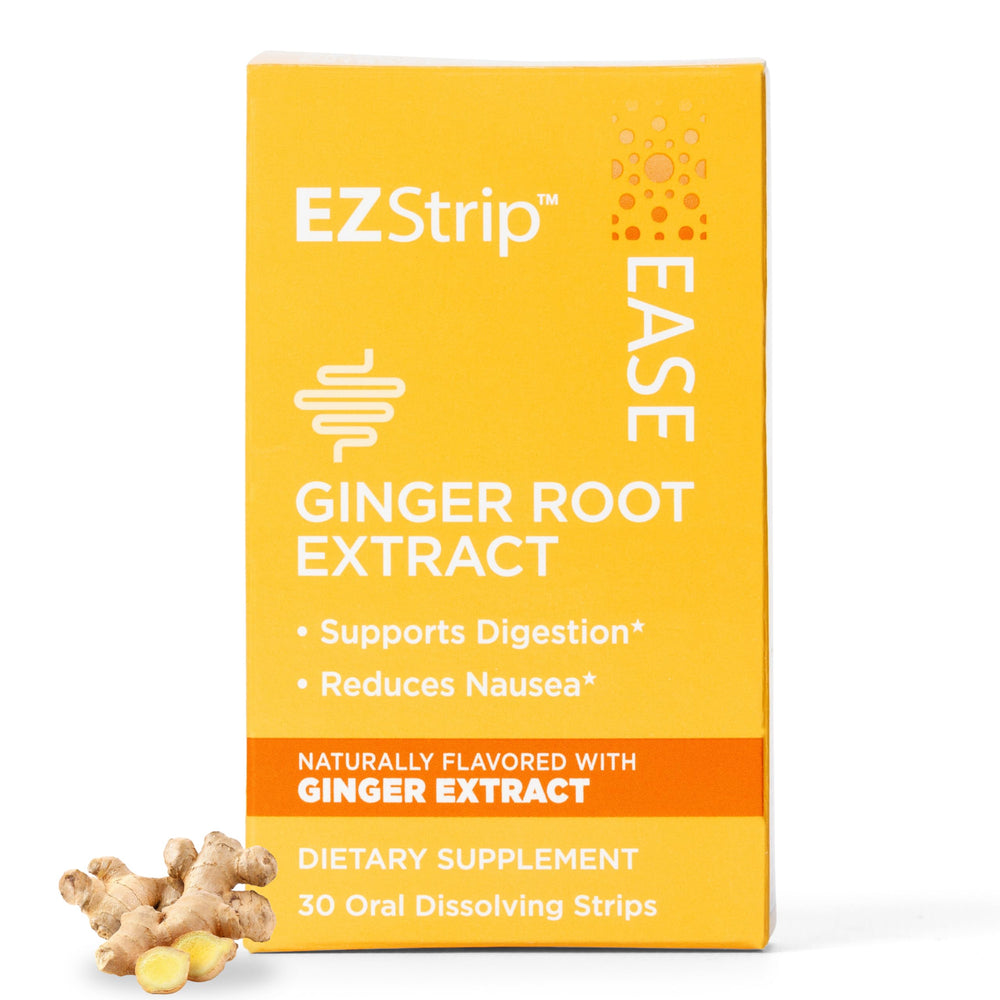 EZStrip Ease Ginger Flavor dissolving strips packaging