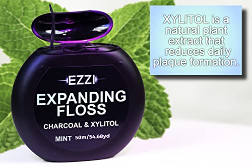 Xylitol coating on floss strands for plaque prevention