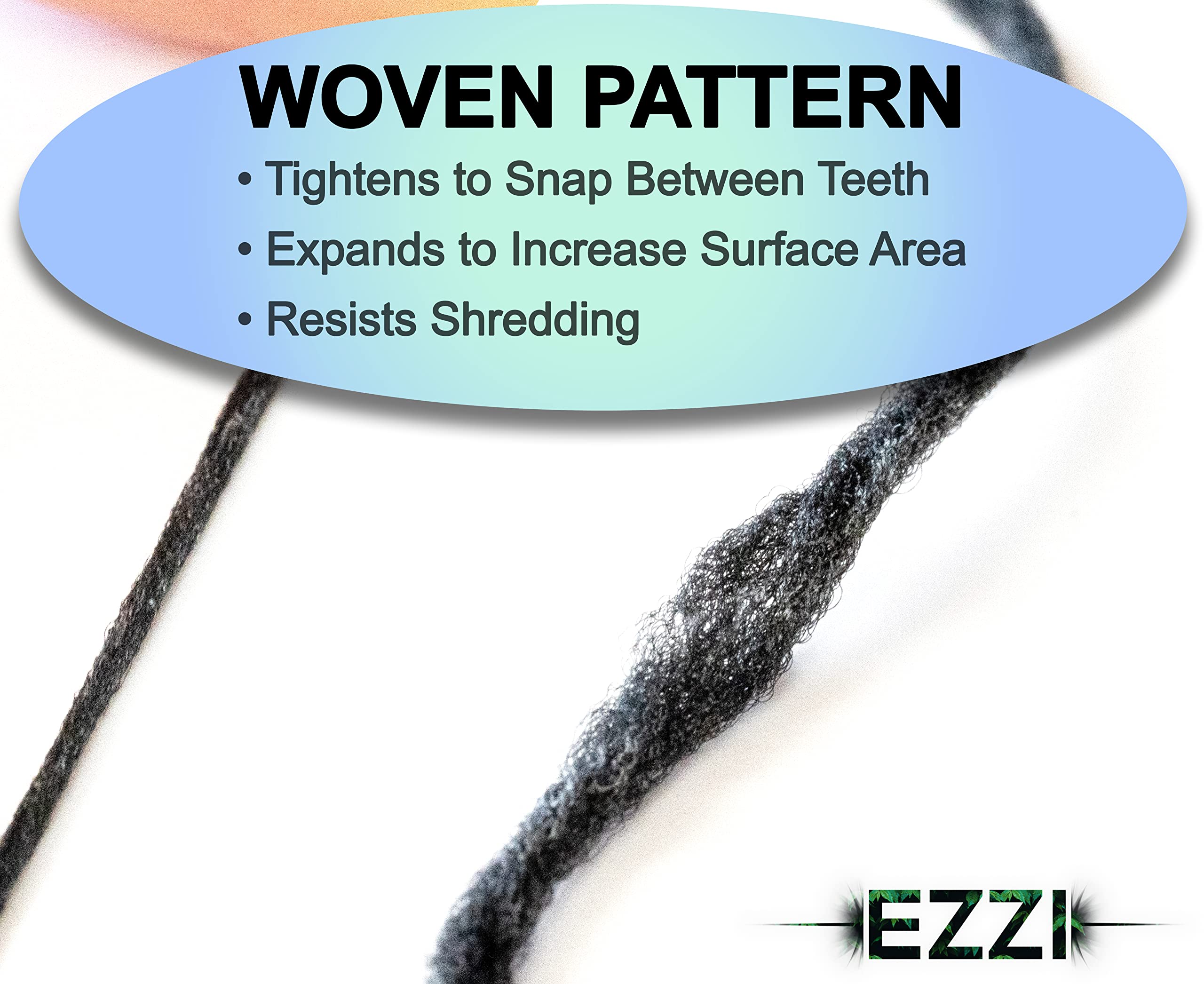 Full package of EZZI woven expanding dental floss 109 yards