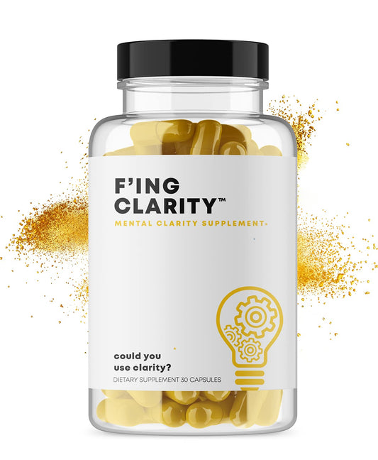 F'ing Clarity bottle and label - brain boosting nootropic