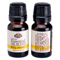 Amber glass bottle with Euro dropper cap for Bug Away blend