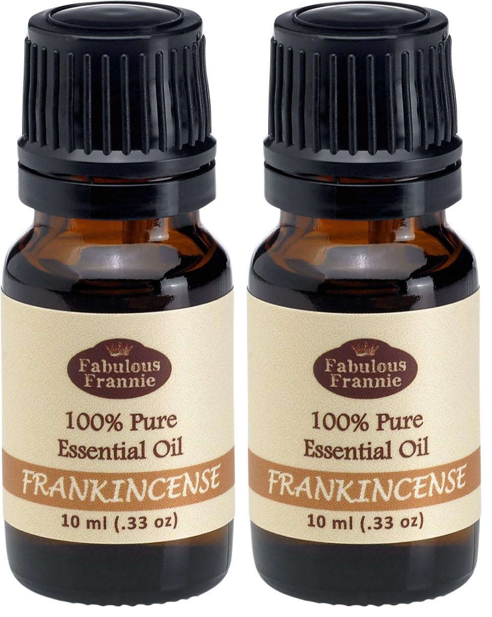 Fabulous Frannie frankincense bottle pair for calming aromatherapy rituals.