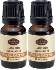 Fabulous Frannie frankincense bottle pair for calming aromatherapy rituals.
