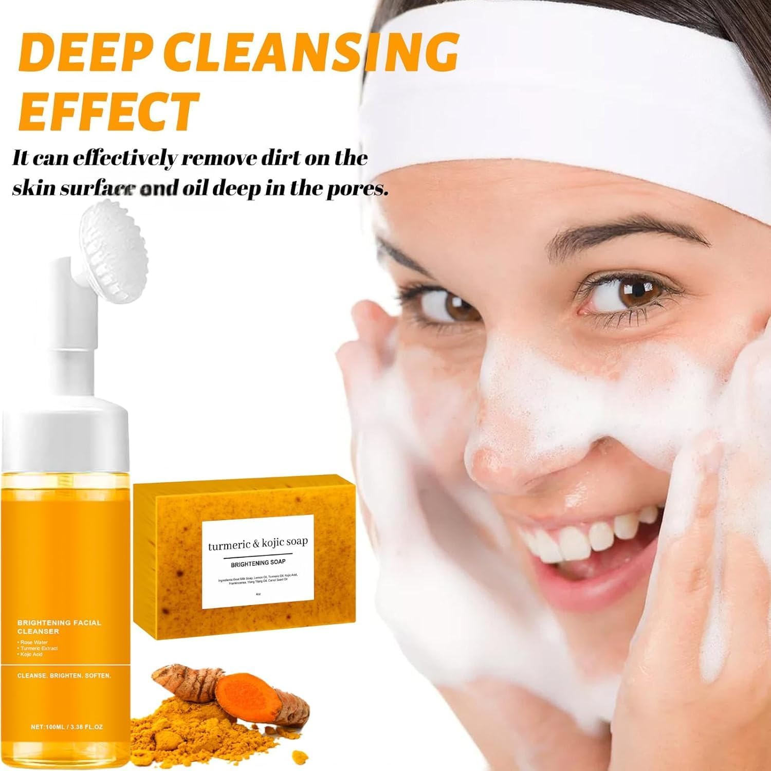 Facial cleansing turmeric for all skin types: moisturizing cleanse