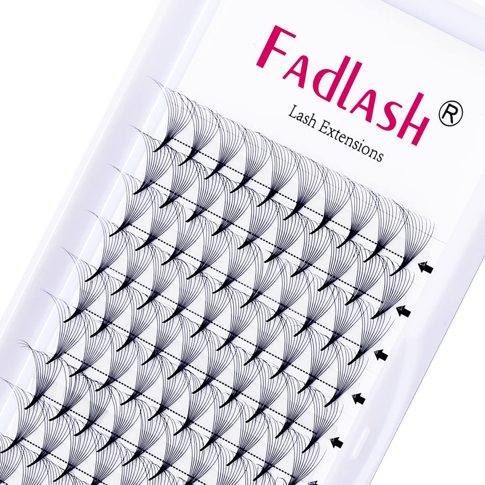 FADLASH 120-piece tray ready for efficient lash applications.