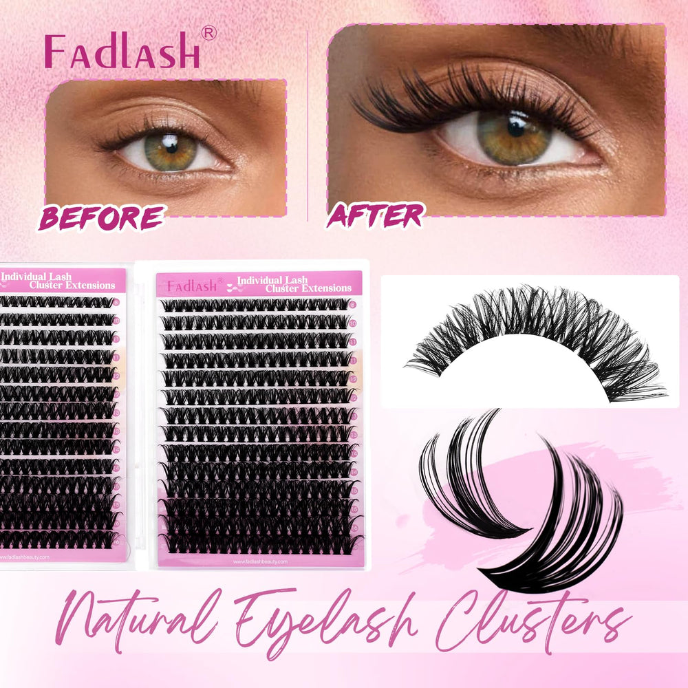 FADLASH fluffy wispy clusters for volumized daytime looks.