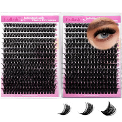 FADLASH fluffy lash clusters with 80D and 100D lengths for versatile looks