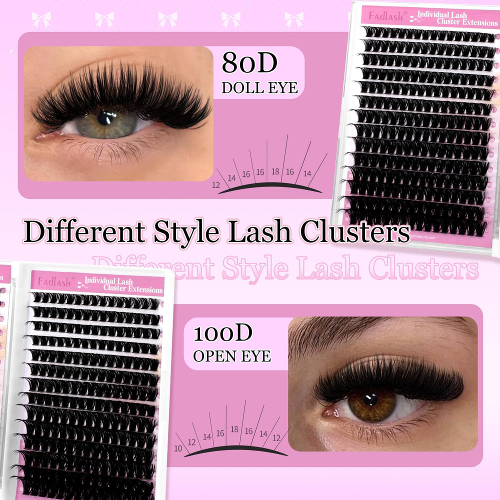 FADLASH beginner-friendly lash clusters for quick home application
