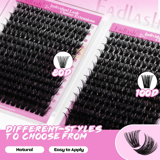 FADLASH D-curl fluffy clusters made from soft fibers for comfortable wear