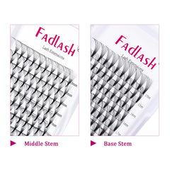 FADLASH matte black PBT lashes for lightweight, comfortable wear.
