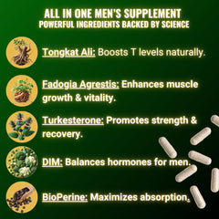 Close-up of fadogia agrestis capsules for men