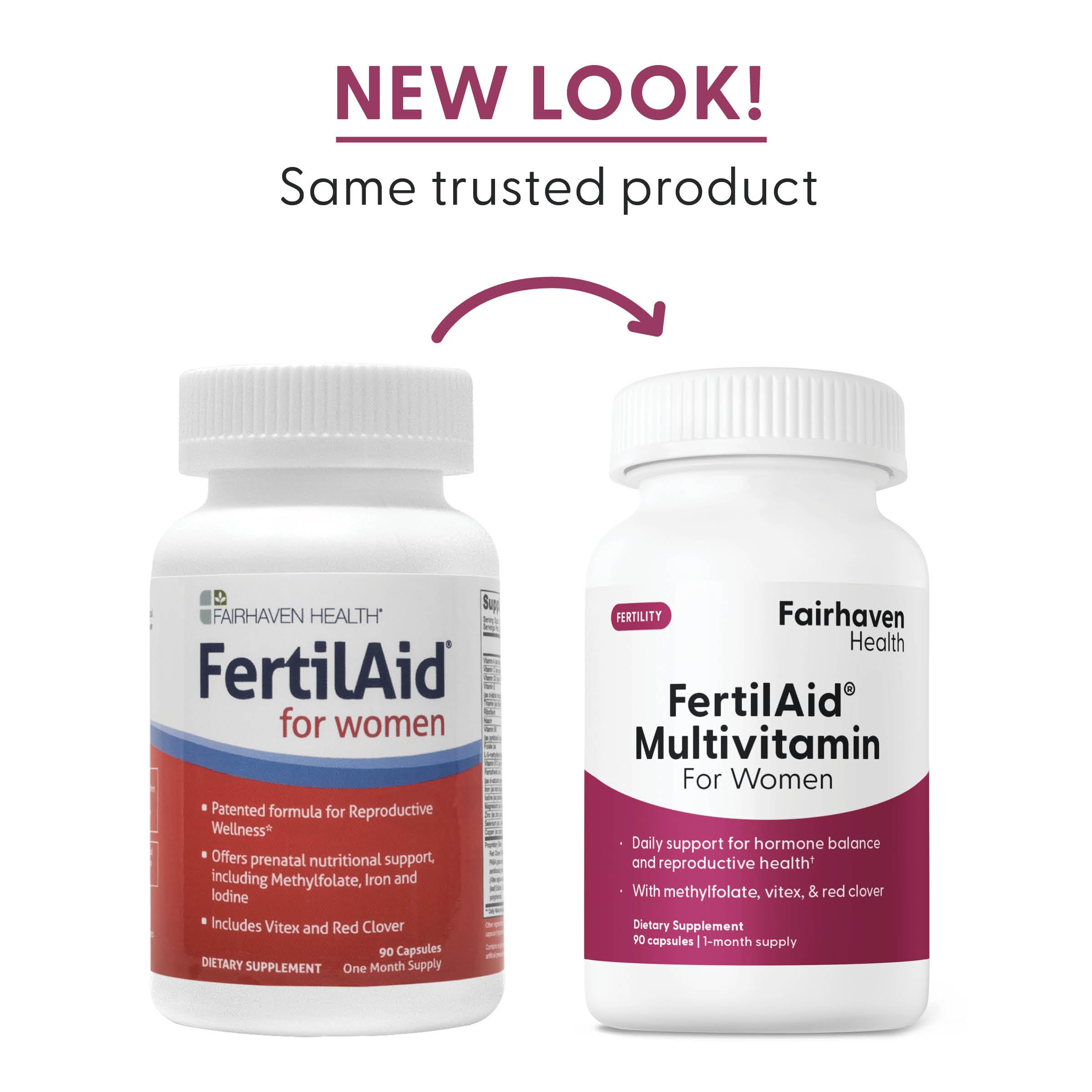 FertilAid for Women bottle on countertop designed for daily use