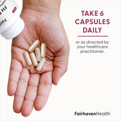 FH Pro for Women label details show inositol and antioxidants for egg health.