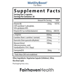 MotilityBoost for Men capsules with a glass of water for simple intake.
