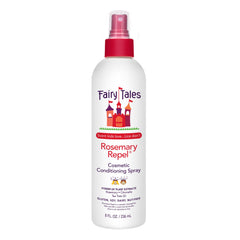Fairy Tales Rosemary Repel bottle closeup with herbal scent and detangling cue