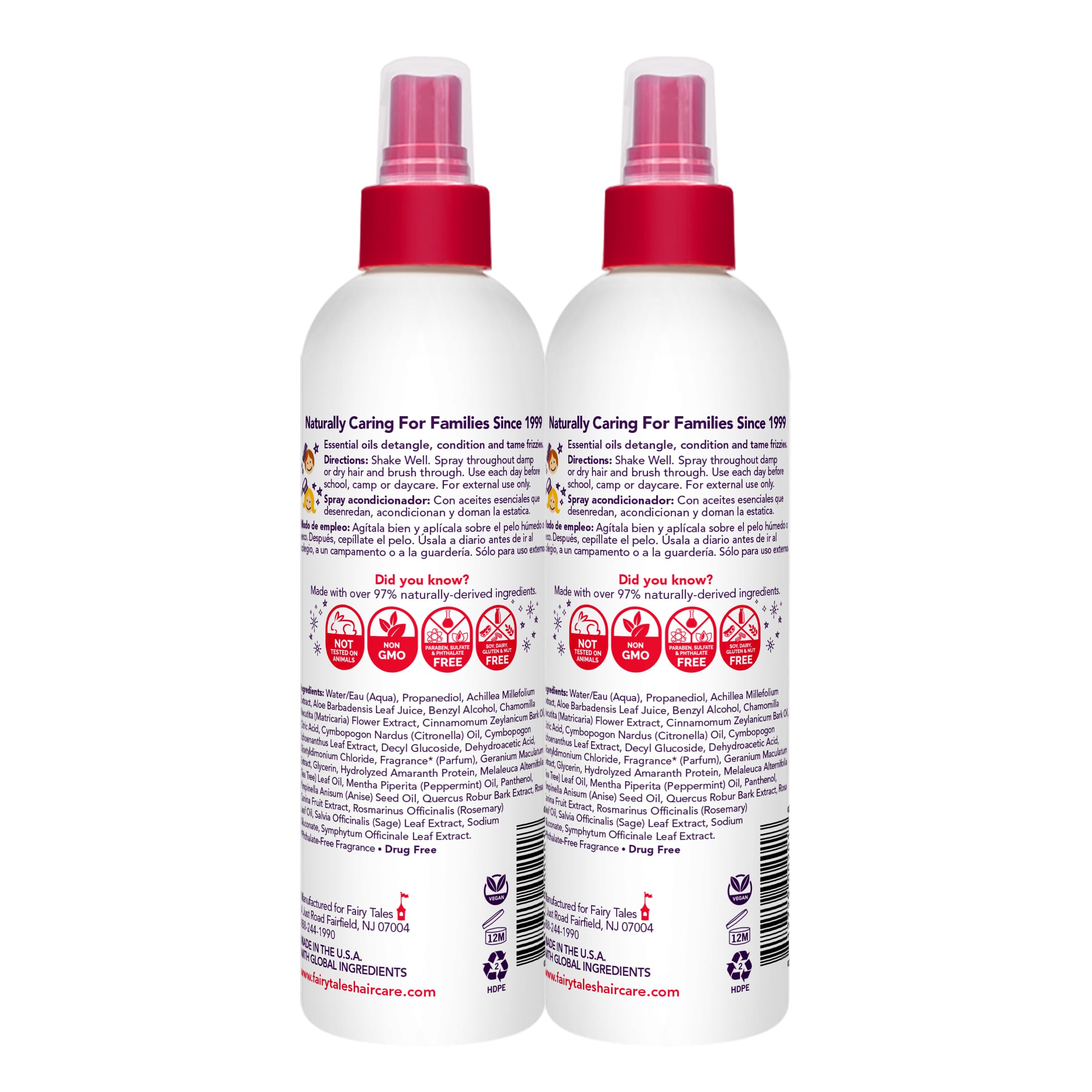 Fairy Tales Rosemary Repel close-up highlights a pleasant herbal scent for kids.