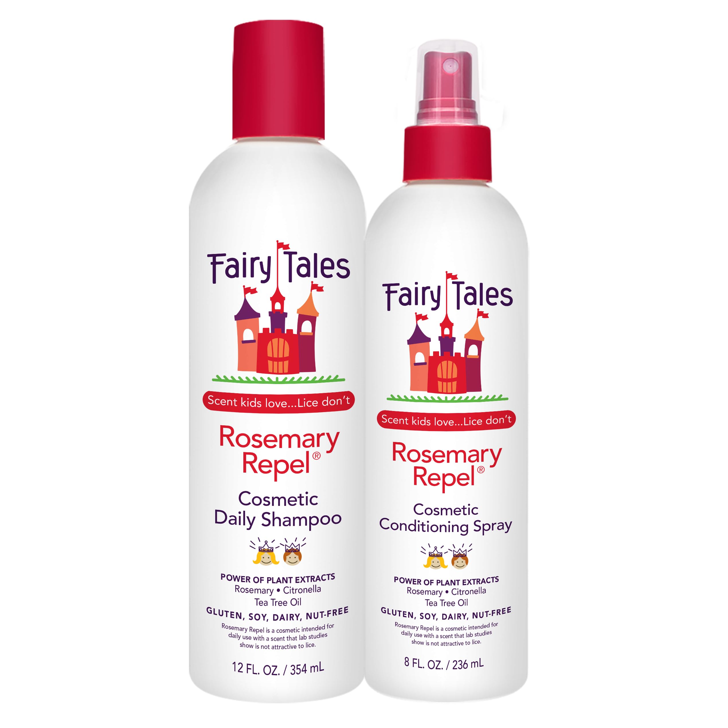 Fairy Tales Rosemary Repel shampoo bottle—gentle cleansing for kids with a pleasant herbal aroma