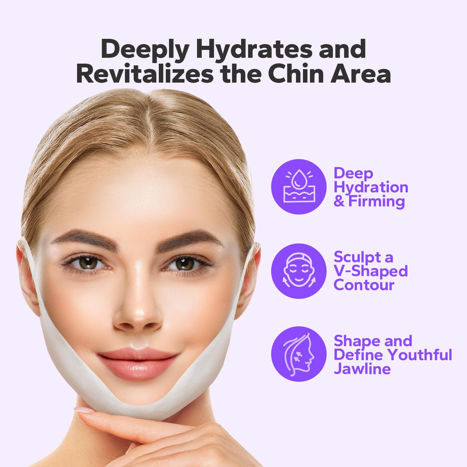 FairyFace hydrogel chin patch delivering intense hydration to the lower face