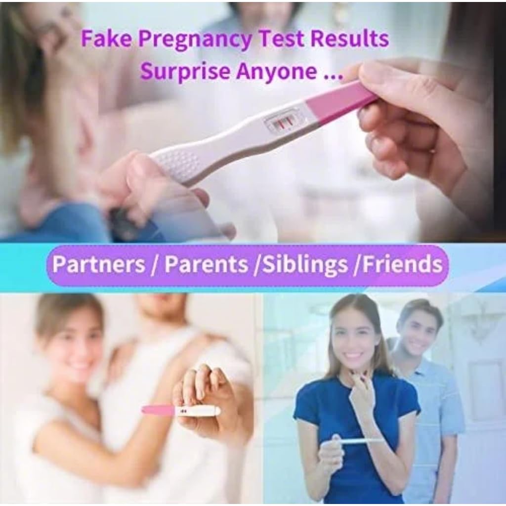 Fake pregnancy test sticks unboxed and ready to use