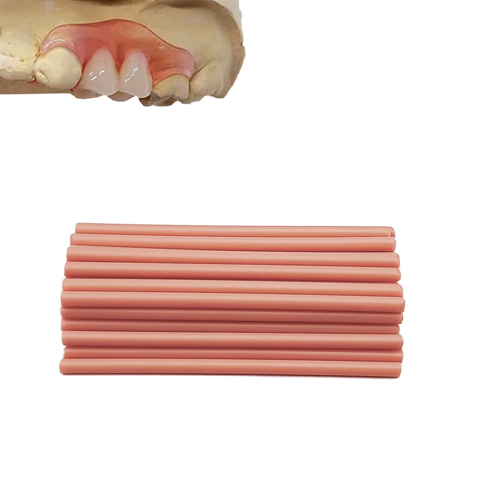 Close-up of DIY denture material for temporary dentures