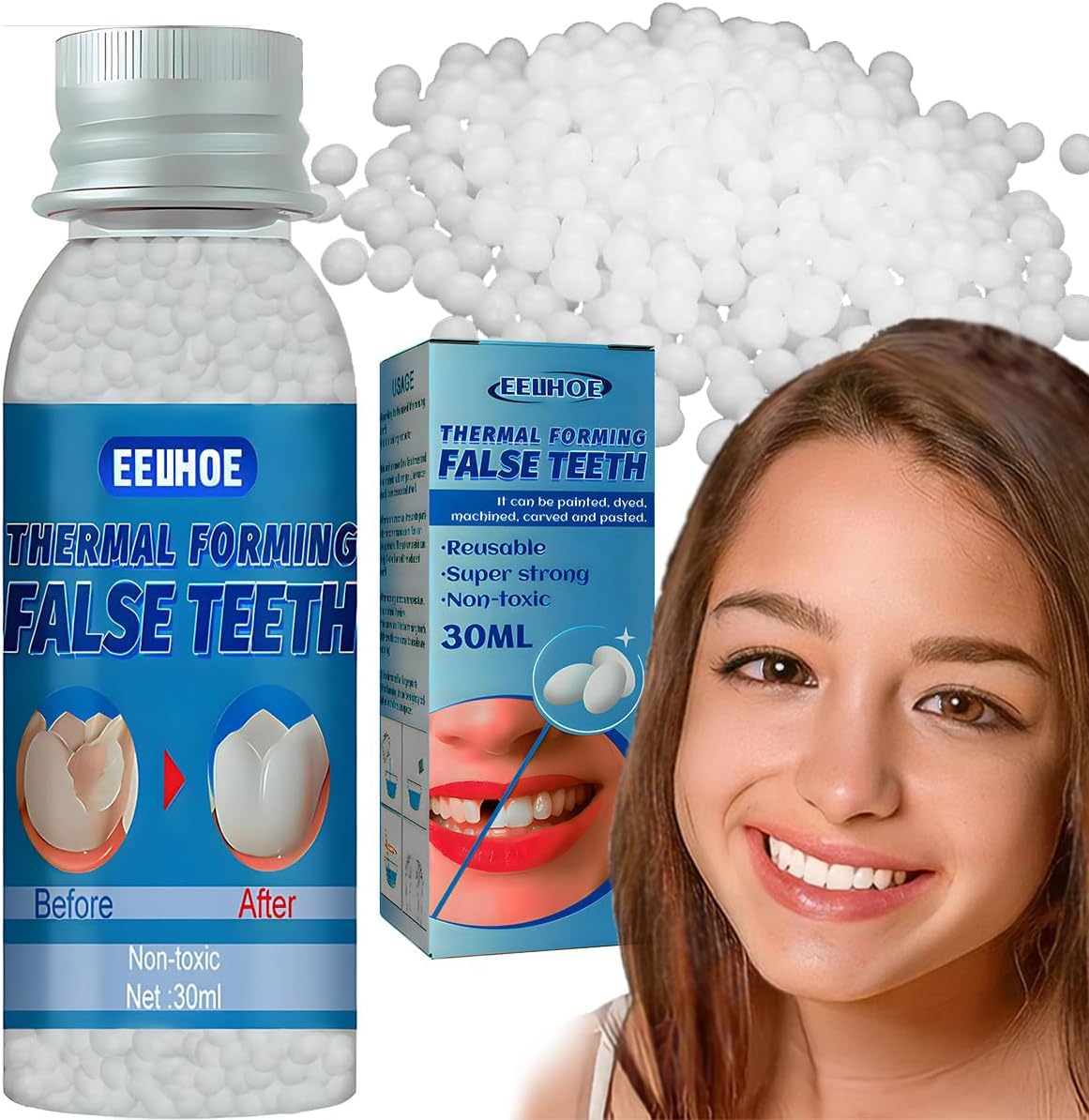 Packaging of Fake Teeth Repair Kit