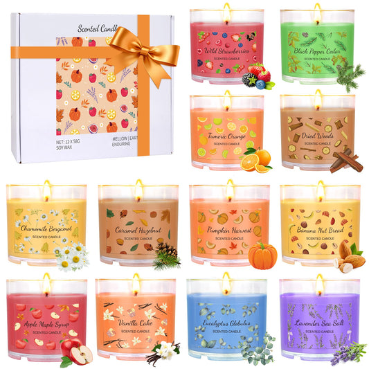 Pumpkin Harvest scented candle in Fall Candles Bulk 12-pack