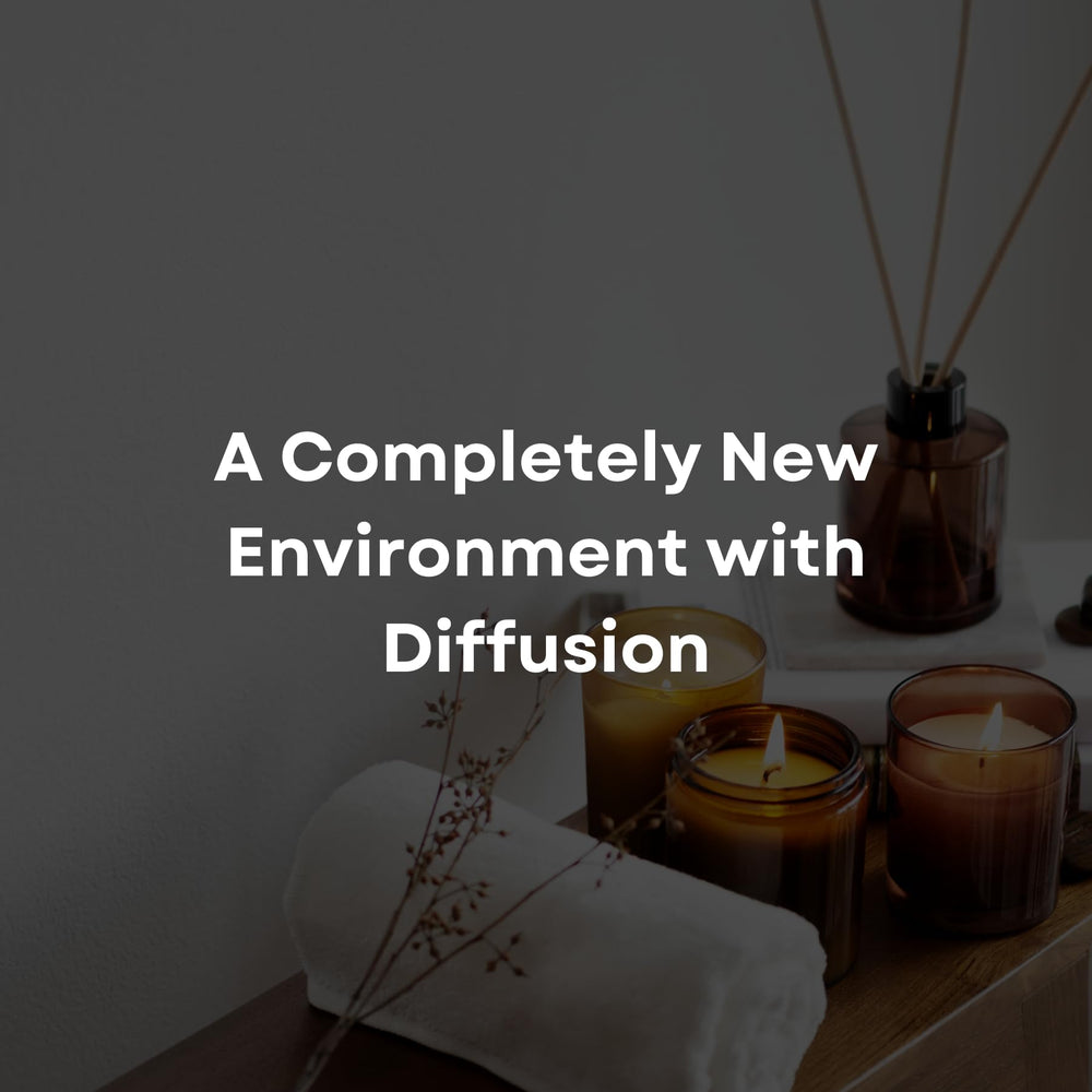Fall home décor scene with diffuser and seasonal candles