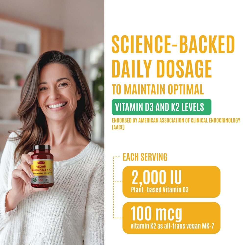 Assorted veggie capsules in a bottle for vegan vitamin D3 and K2